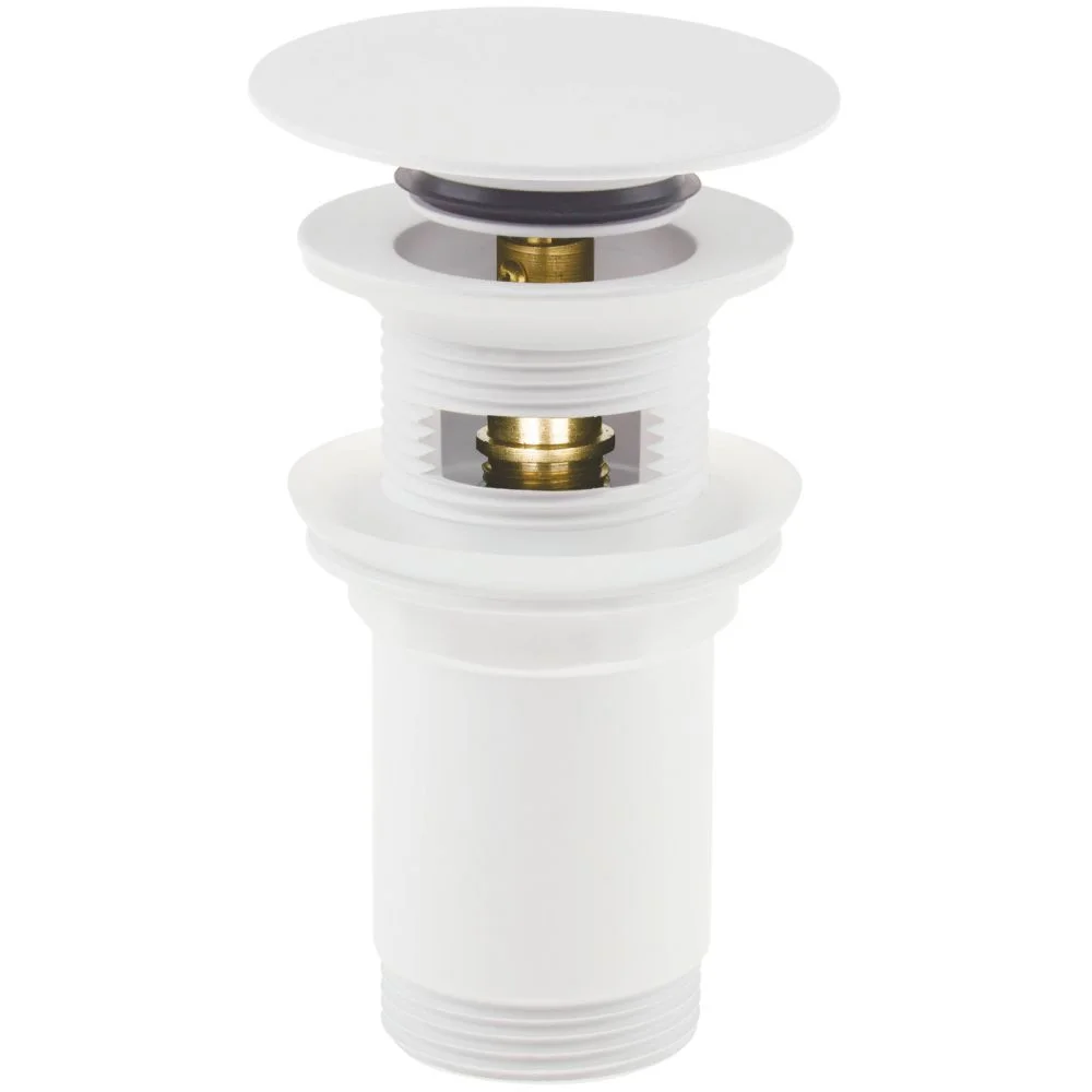 Ventil lavoar baie sau bideu click-clack culoare alb Deante