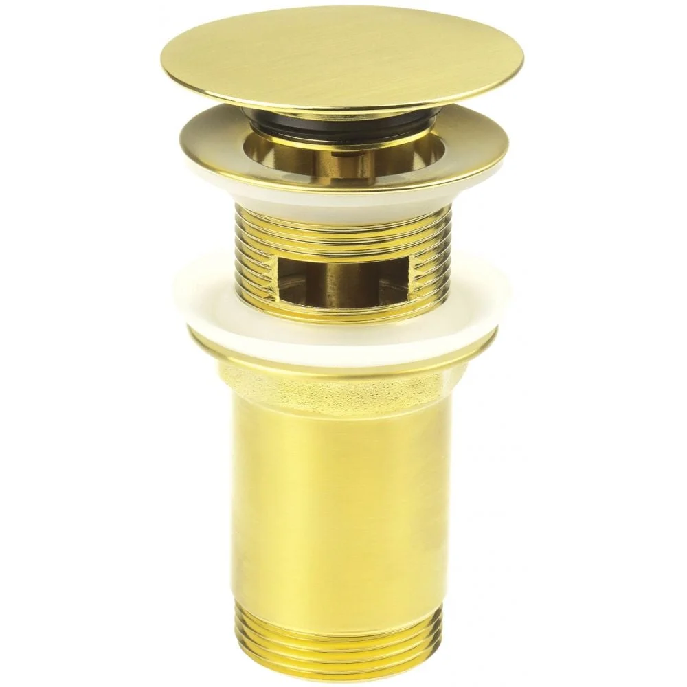 Ventil lavoar baie sau bideu click-clack culoare auriu periat Deante