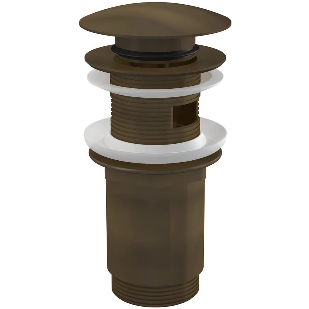 Ventil lavoar bronz antichizat click-clack cu preaplin si dop mare Alcadrain A392ANTIC