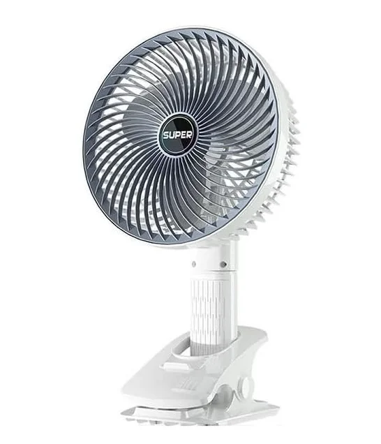 Ventilator de birou portabil cu clips reincarcabil silentios cu 3 viteze
