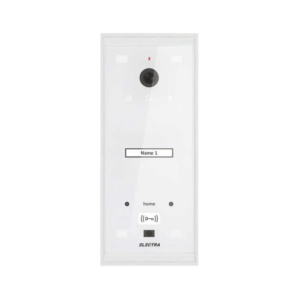 Videointerfon de exterior Electra Urban VPM.01S03.ELWH4, 1 familie, aparent, 800 TVL, LED-uri albe, RFID, alb