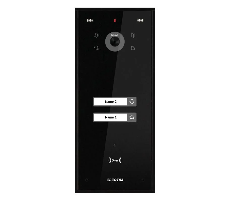 Videointerfon de exterior Electra VPH.02S03.ELBTL, 2 familii, negru, montaj aparent