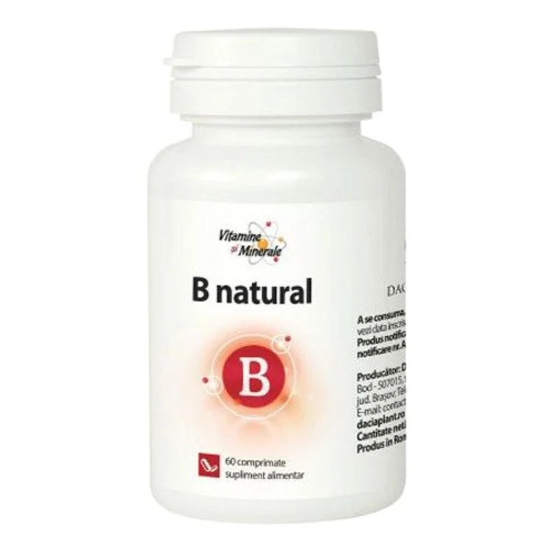 Vitamina B cu drojdie si polen, 60 comprimate, Dacia Plant