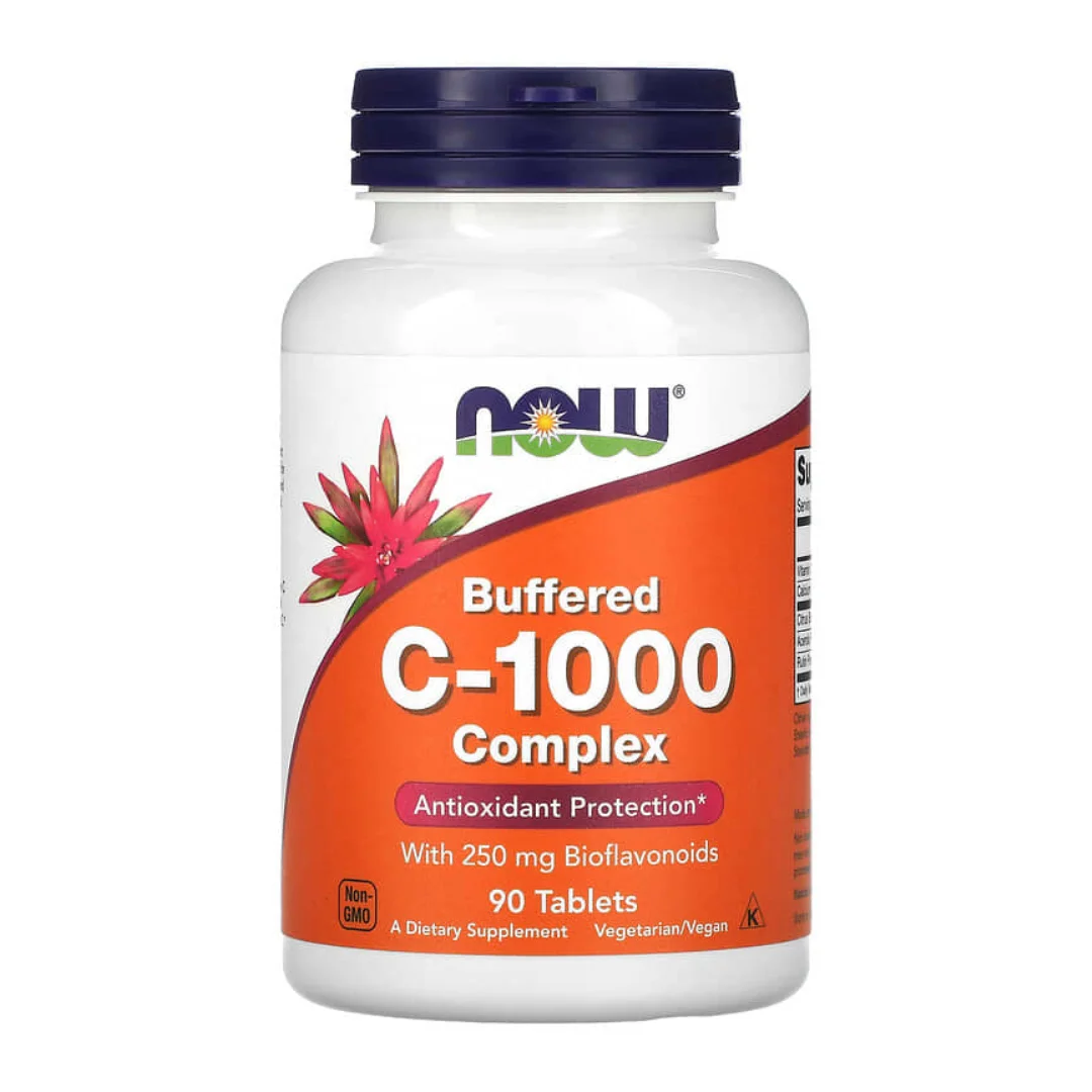 Vitamina C-1000 mg cu bioflavonoide 250 mg, 90 tablete, Now Foods