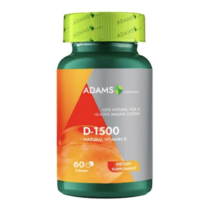 Vitamina D-1500, 60 tablete, Adams