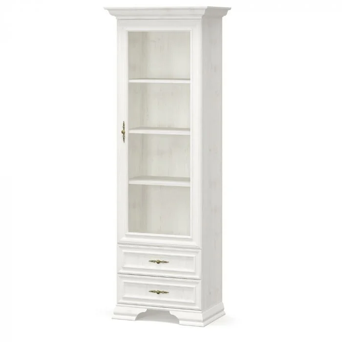 Vitrina IRYS, 1 usa, 2 sertare, geam, pin anderson, 70,3x43x197,6 cm