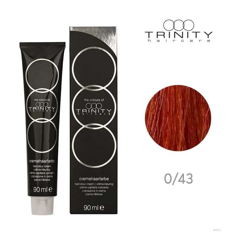 Vopsea crema pentru par COT Trinity Haircare 0/43 Aramiu, 90 ml