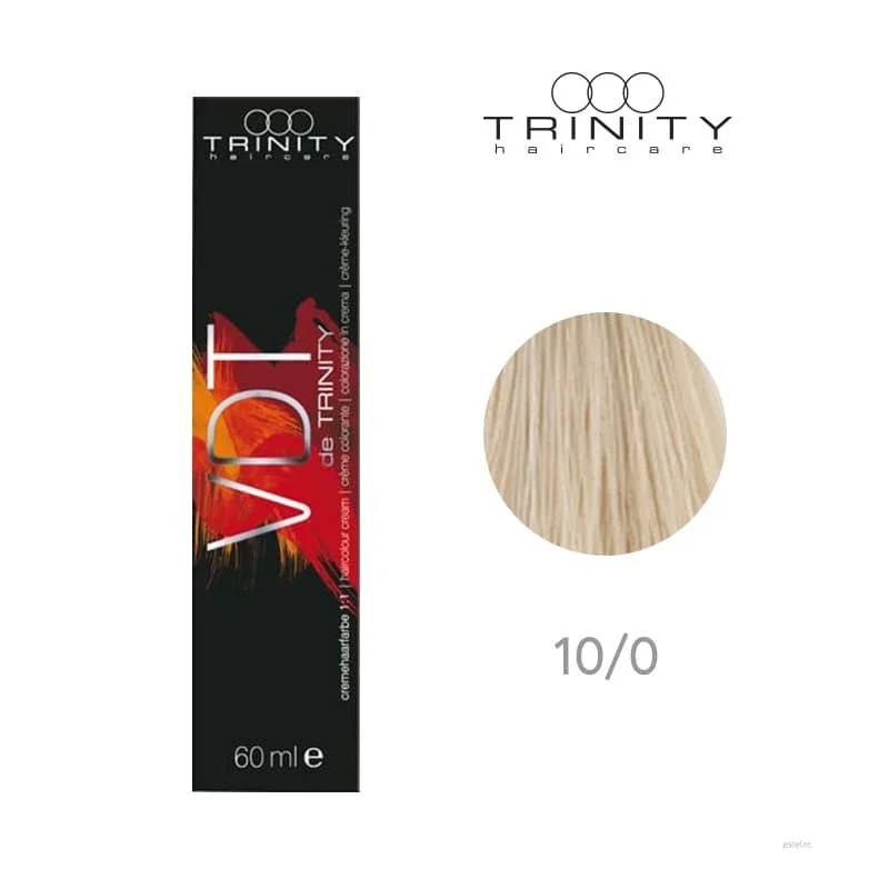 Vopsea crema pentru par VDT Trinity Haircare 10/0 Extra blond, 60 ml