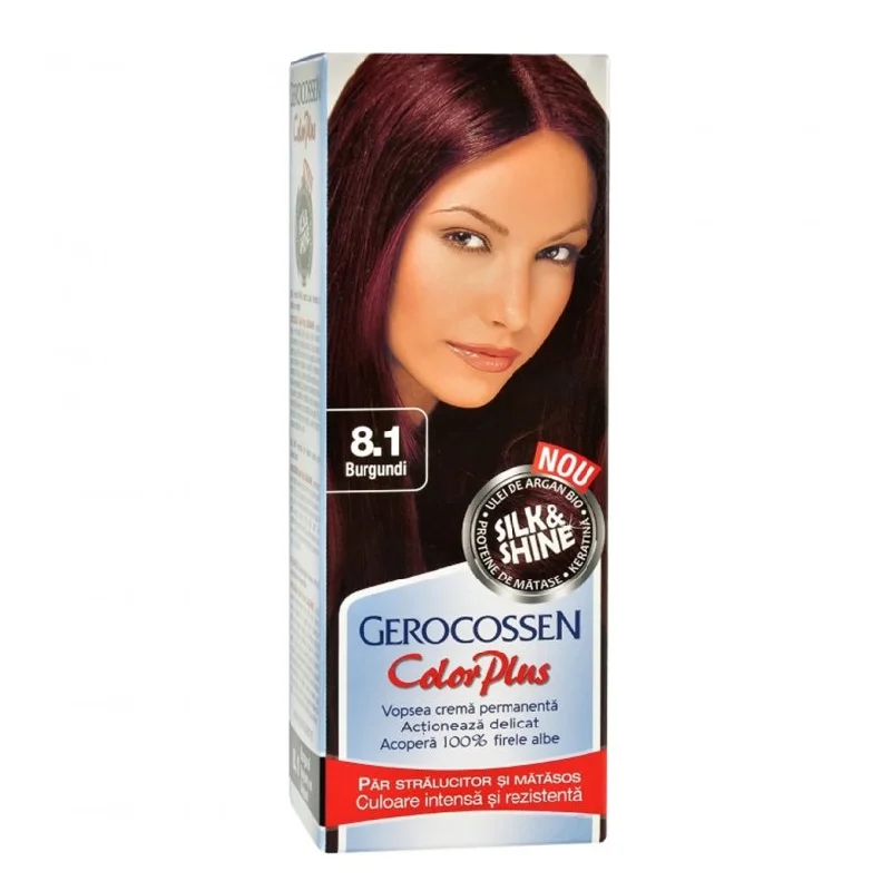 Vopsea de par Silk&Shine, 8.1 Burgundi, 50ml, Gerocossen