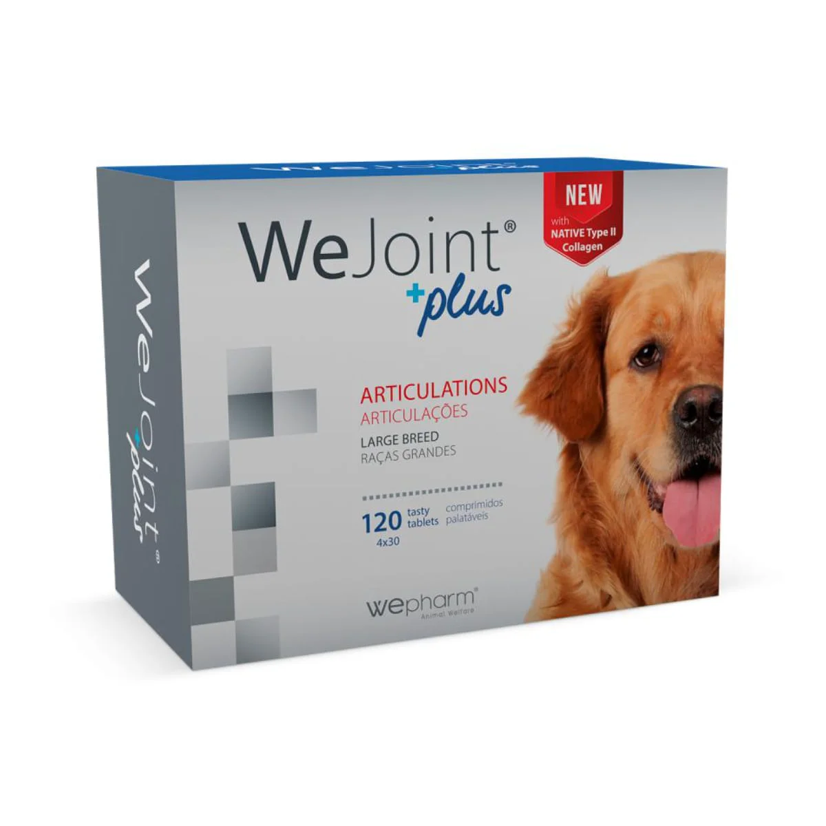 WEPHARM WeJoint Plus Large Breeds, supliment sistem articular câini, comprimate WEPHARM WeJoint Plus Large Breeds, L-XL, supliment sistem articular câini, flacon, 120 comprimate