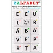ZALFABET - Set de 6 jocuri cu zaruri si litere, educative si distractive pentru dezvoltarea vocabularului